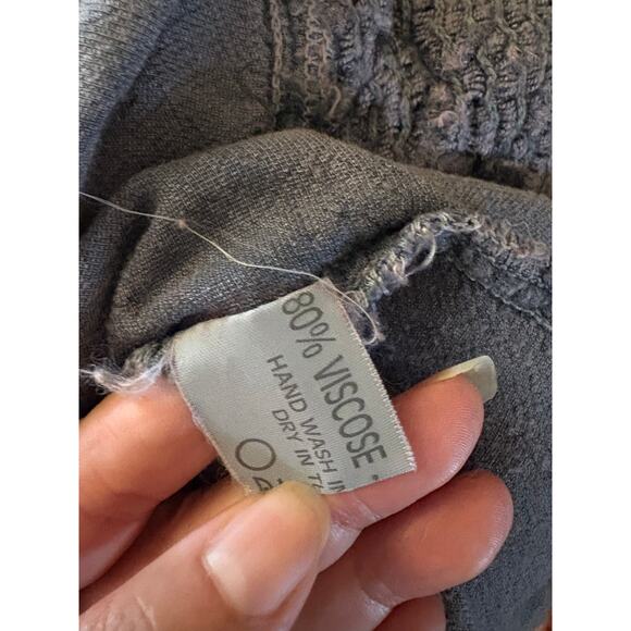 VTG Chorisia Italy Lace Women's Vest Gray Velvet Crochet Boho Duster Size S/M - Picture 9 of 9